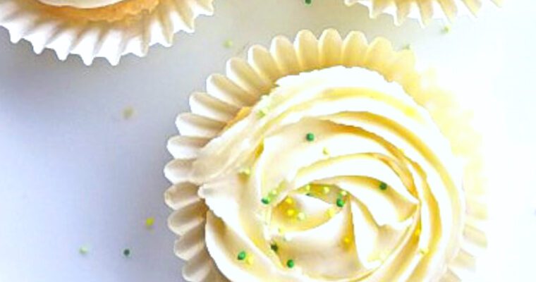 Lemon and Lime Cupcakes with a Fresh Lemon Frosting