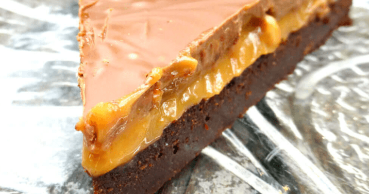 Spelt Brownie Cake with Chocolate & Salted Cashew Caramel