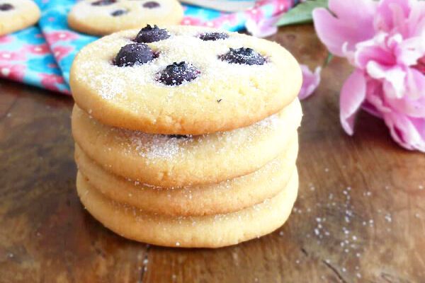 Simple Blueberry Spelt Butter Cookies (from scratch)