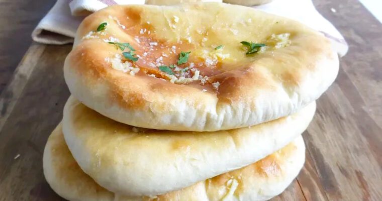 Spelt Garlic Butter Naan Bread