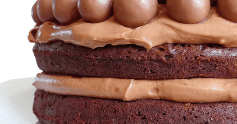 Nutella Brownie Cake with a Nutella Cream Cheese Frosting