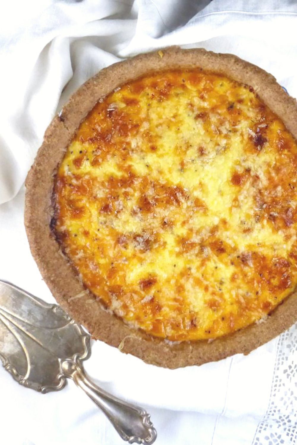 Wholemeal Spelt Quiche with Bacon and Fried Onion (from scratch)