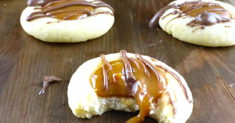 Caramel Thumbprint Spelt Cookies