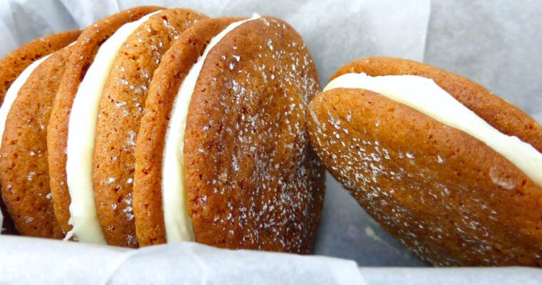 Ginger Cookies Sandwiches (with a lemon cream cheese filling)