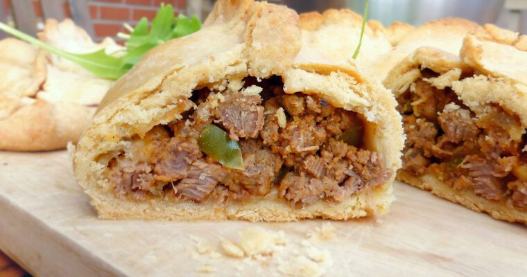 Spicy Beef and Onion Pasties (with Spelt Pastry)